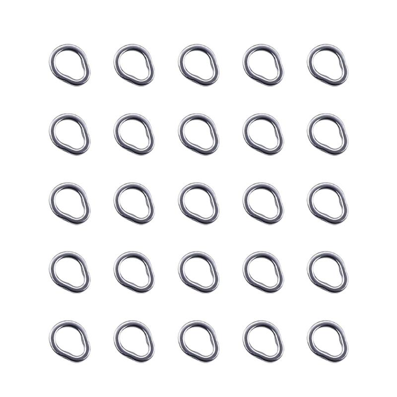 25Pcs Pear Shape Solid Fishing Rings High Strength Rustproof Fishing Split Link Fish Lures Connectors Easy To Use