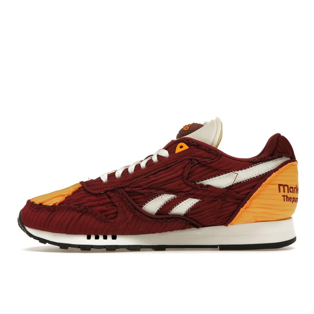 Market x Reebok Classic Leather Pump Classic Burgundy Baskets Unisexe Rouge Collegiate-Gold Craie 100069829