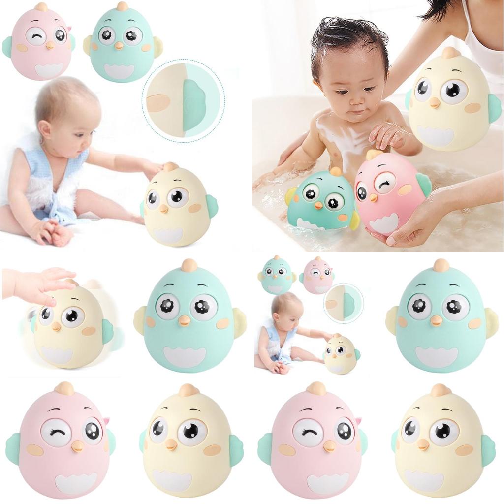 Cute Chick Baby Toddler Plastic Wobbler Toy With Built-in Bell Perfect For Sensorial Development Brand Ruicheng