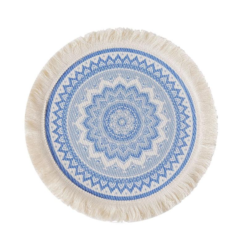 Coaster, Nordic fabric, tassel insulation mat, heat-resistant home pot mat, dining mat, Bohemian decorative mat