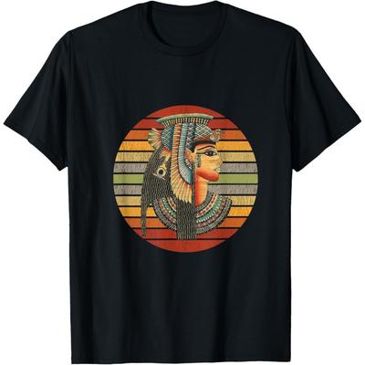 Retro Vintage T-shirt z Królową Egiptu Kleopatrą