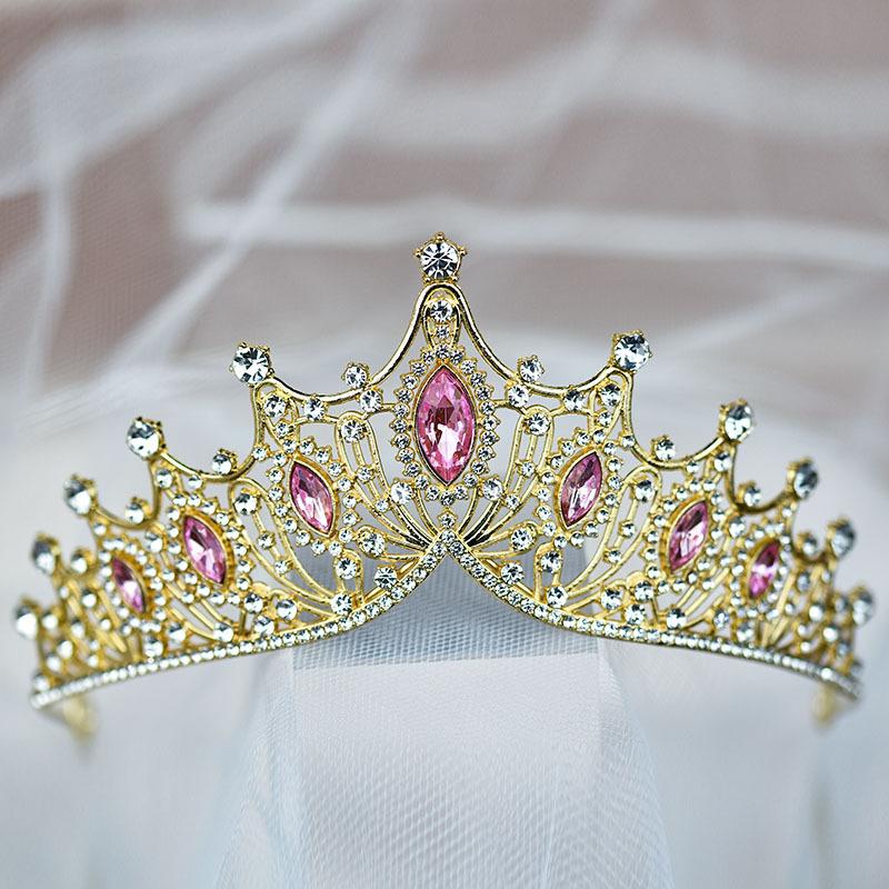 Bridal Crown Headband Headband Wedding Korean Style Birthday Adult Gift Crystal Crown Princess Dress Hair Accessory