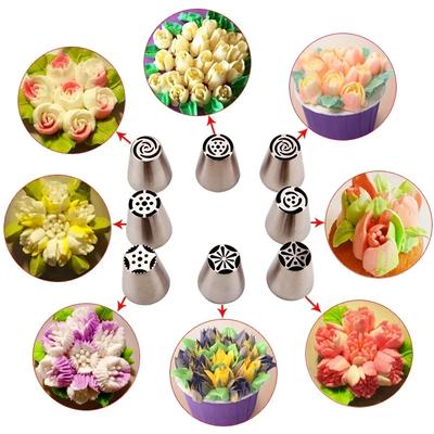 Cake Decorating Tools Flower Icing Piping Nozzle Cream Cupcake Baking Accessories 3pcs Icing Rose Pastry Nozzles