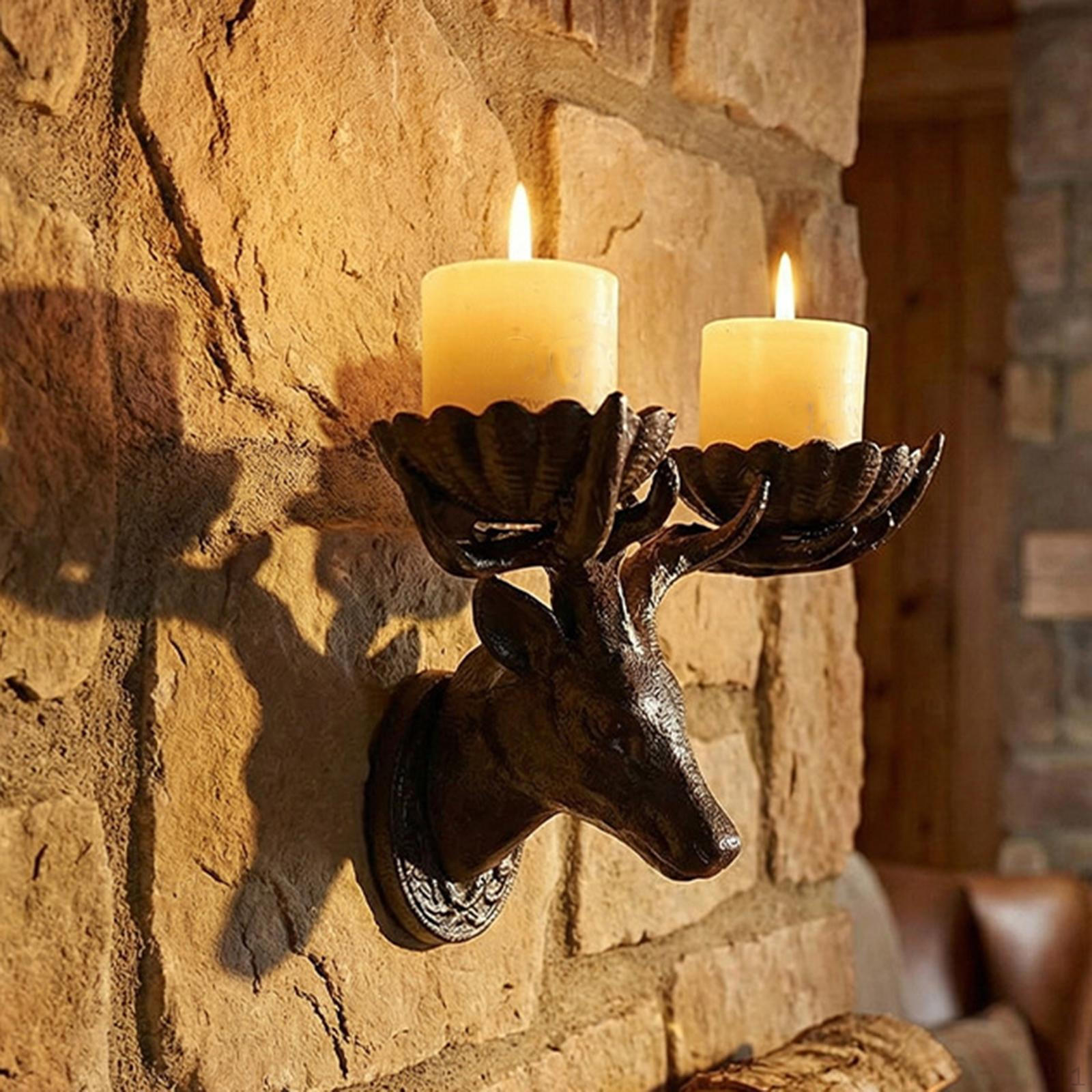 

Wall Candlestick Holder Iron Candleholder Candelabra,Decorative Candle Stand,Candle for Home