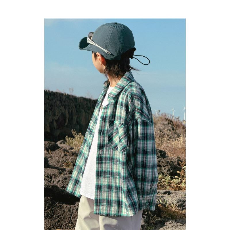 Boys Plaid Long Sleeve Shirt Casual Spring Kids Top