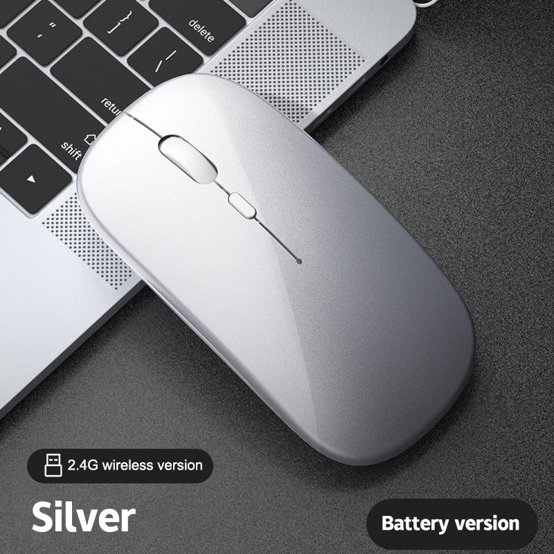 Portable Wireless Mouse Bluetooth-Compatible 2.4Ghz Dual Modes Computer Wireless Mice Mute For Pc Xiaomi Pad Laptop Macbook