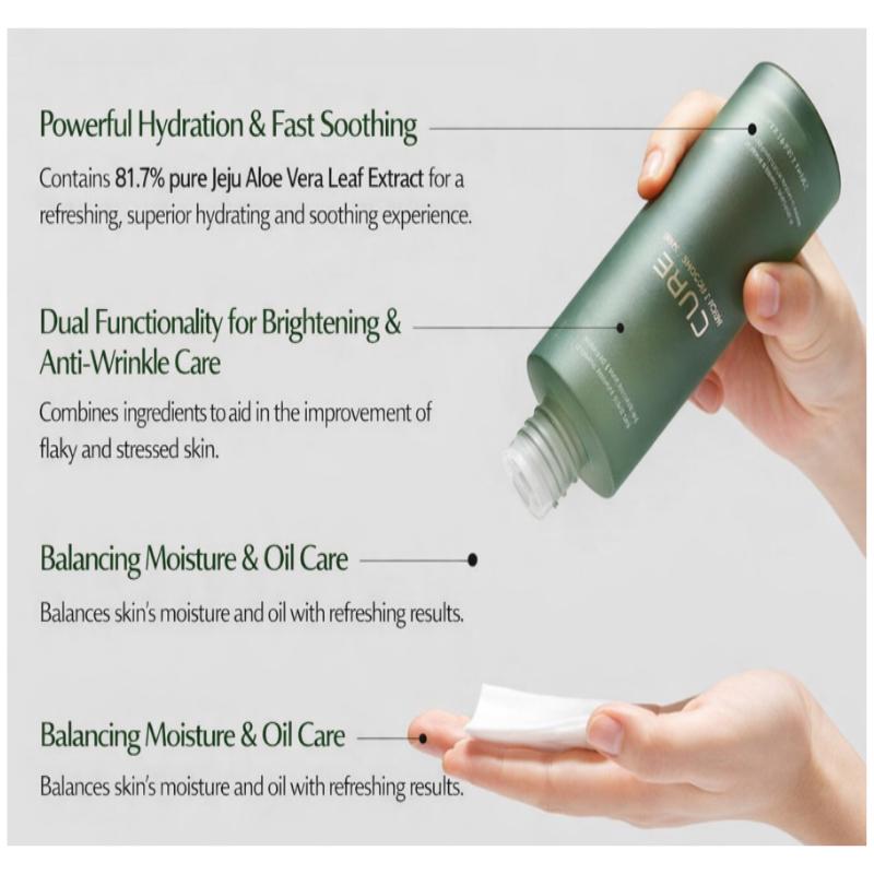 Kim Jung Moon Aloe CURE Hydra Lugnande Basvård Set(Toner 2x + Krämemulsion 1 Set)