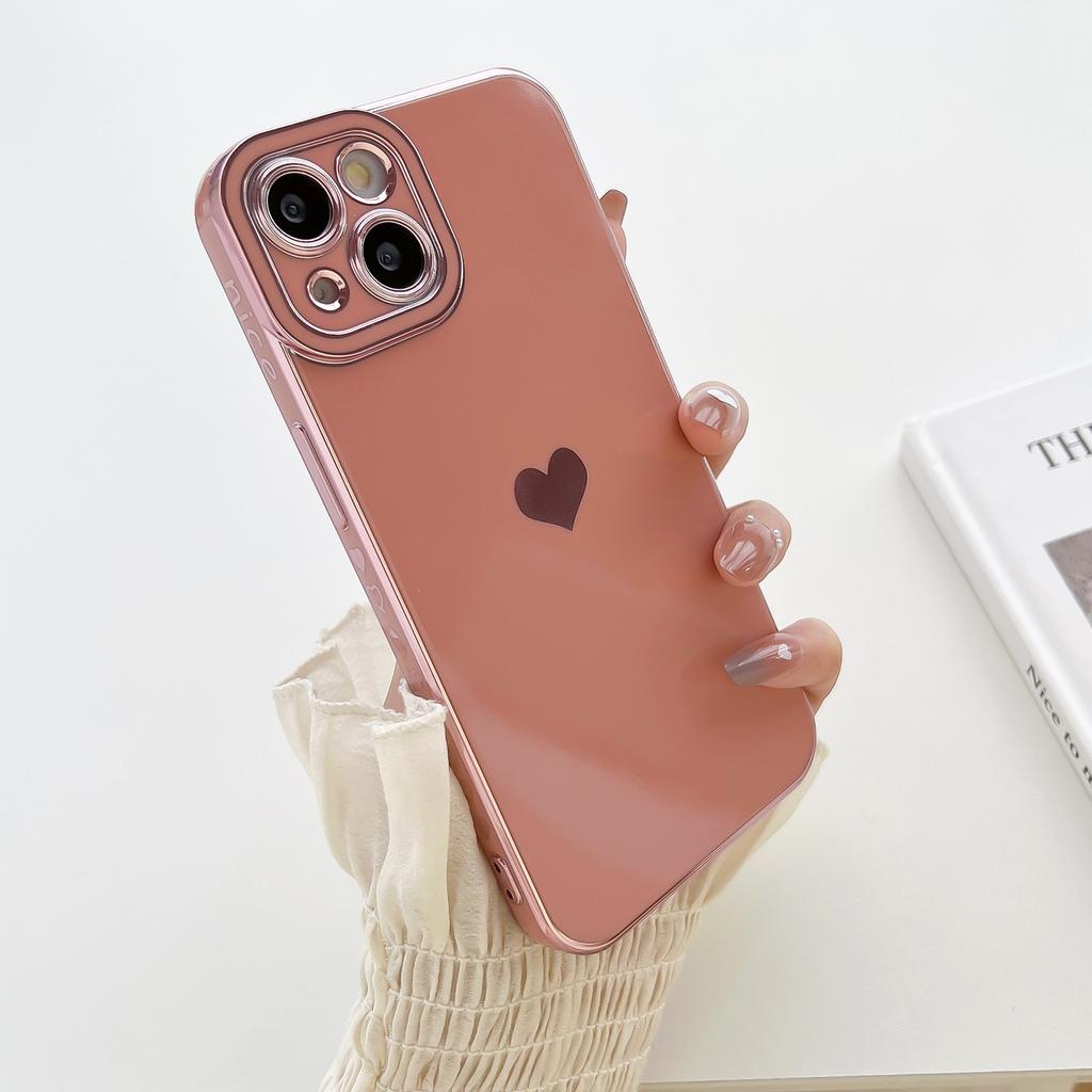 Angel eye electroplating side 15/16 with picture Apple soft case XR solid love for iPhone17ProMax
