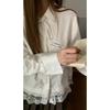 Red Hall Women's Early Autumn 2025 French-Style Lace Shirt - Unique and Beautiful