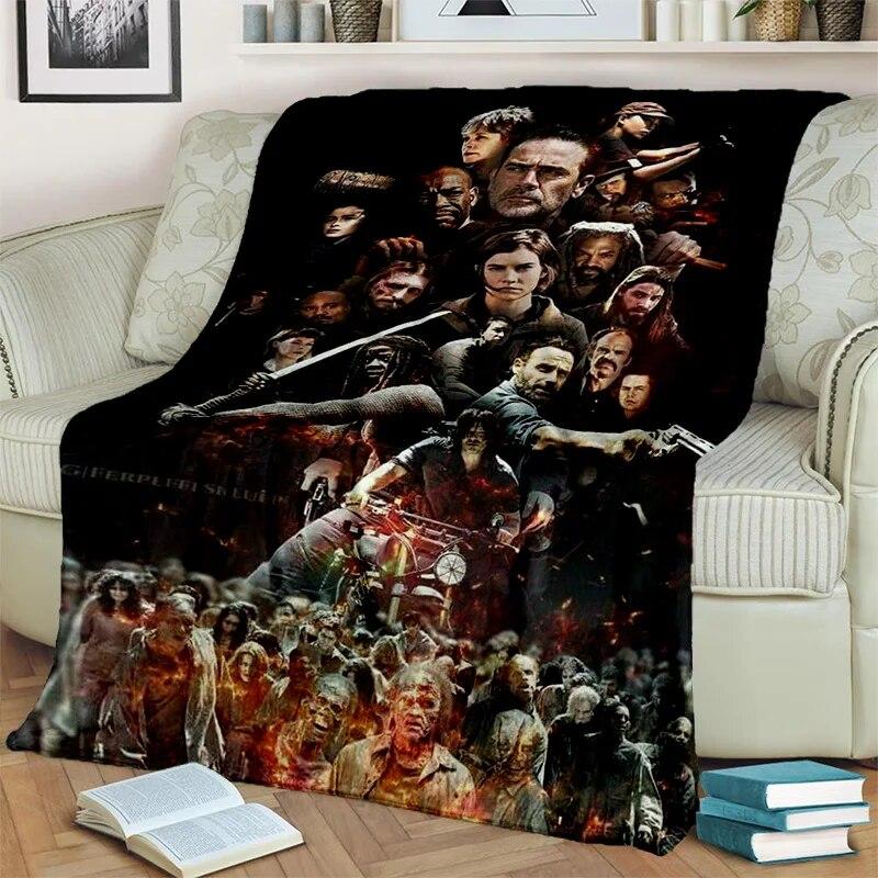 3D Horror TV The Walking Dead TWD Blanket,Soft Throw Blanket for Home Bedroom Bed Sofa Picnic Travel Office Cover Blanket Kids