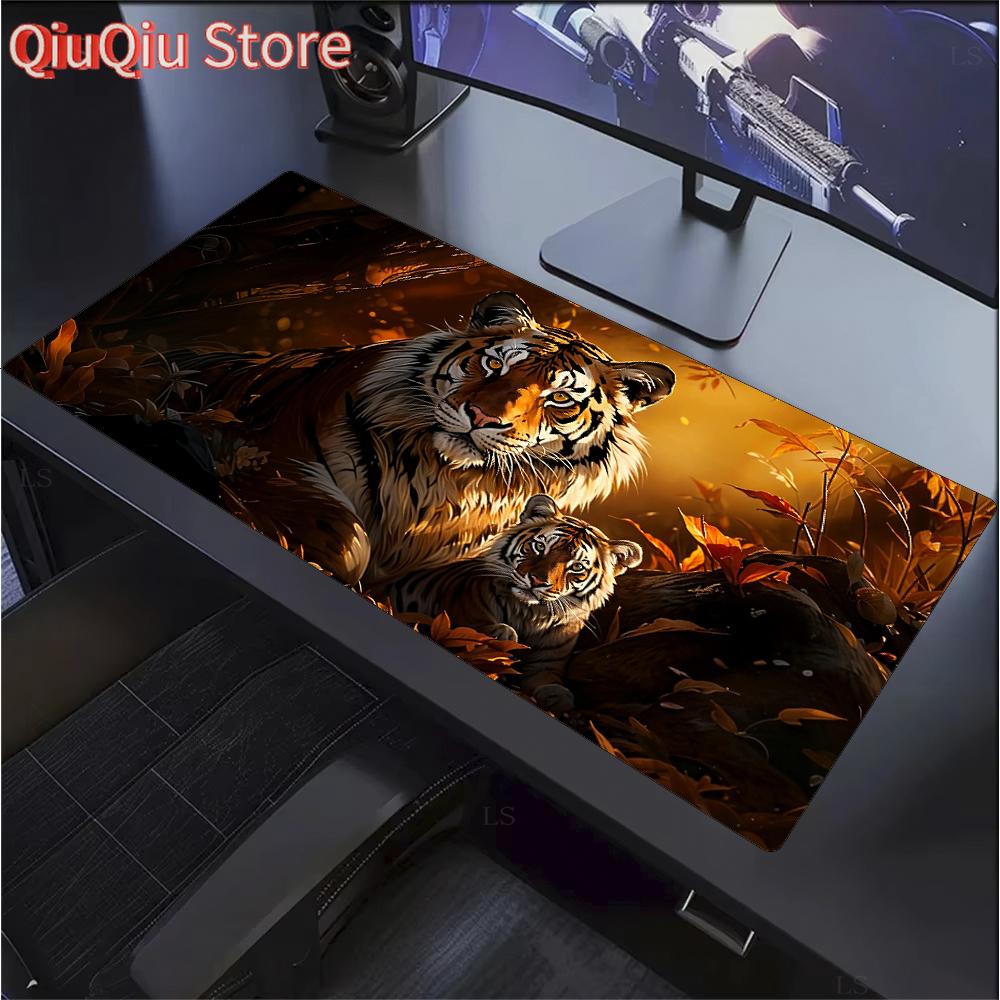 Lion Tiger Mouse Pad Non-slip HD Print Large Size 900x400mm Desk Mat Rubber Computer Rug Gamer Mouse Pads PC