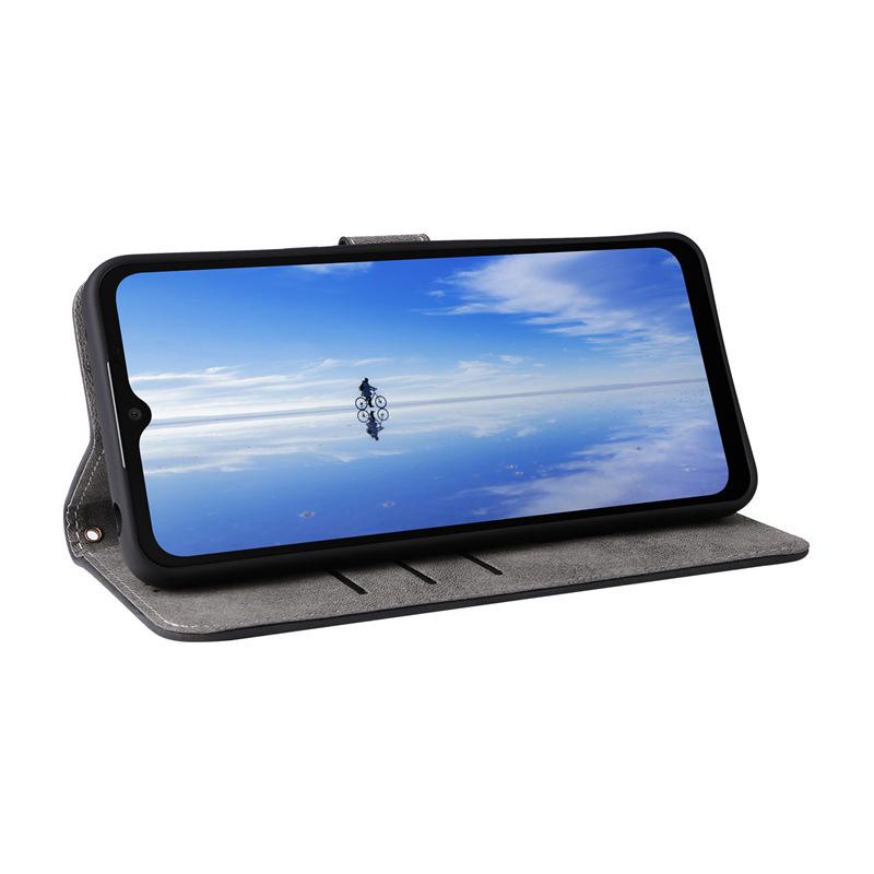 Sharp Aquos Wish5/Wish4 Anti-Theft Leather Flip Case with Card Holder & Protective Shell