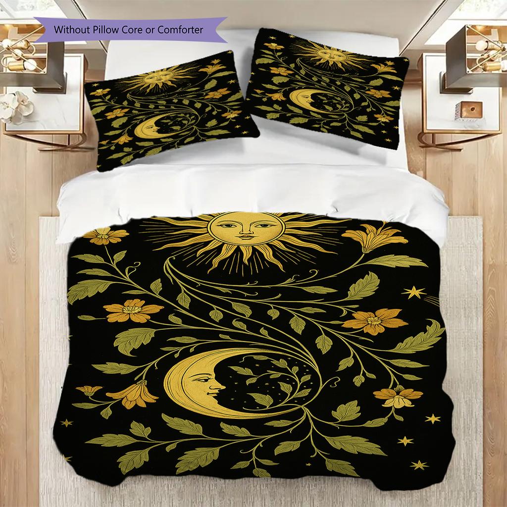 Celestial Harmony Mystical Cosmic Design Bedding 1 Duvet Cover 2 Pillowcase Without Core Without Core Christmas Birthday Gift Bedding Set