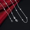 Copper Necklace 16/18/20/22/24 Inches Fine Round Bead Chain For Women High Quality Fashion Jewelry Christmas Gifts
