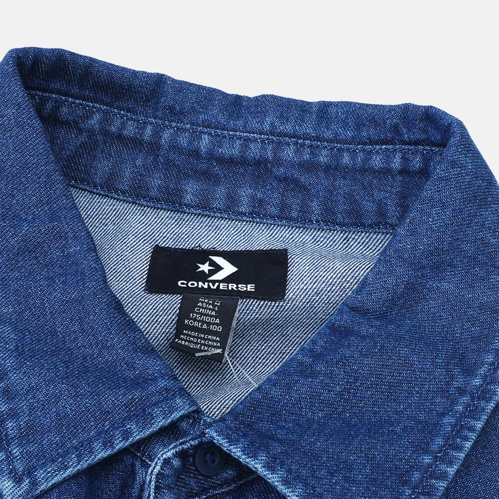 Converse Shirts Unisex Blue Lapel Moderate UCJ418-UHA