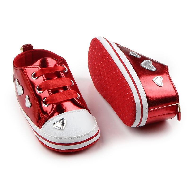 Zapatillas bebe de primeros pasos con motivo corazón y cordones de pego en  distintos colores comprar a buen precio — entrega gratuita, reseñas reales  con fotos — Joom