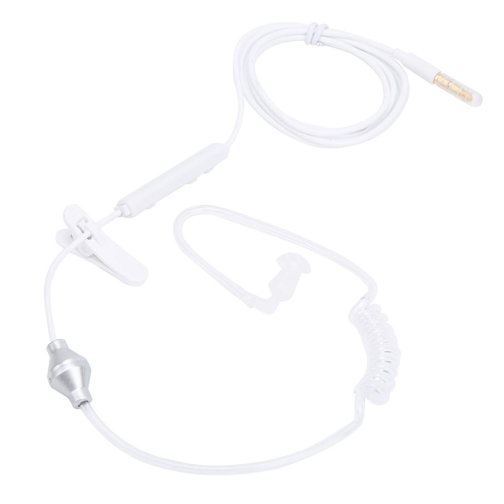 Air Conduit Earphone Single Earbud Spiral Tube Stereo Line Control Type Universal for Smart Phone