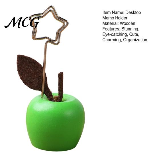 Cute Fruit Vegetable Decor Mushroom/Fruit Card Holder, Wooden Memo Holder Stand, Single Photo Strong Support Note Clip Picture Display Clip,