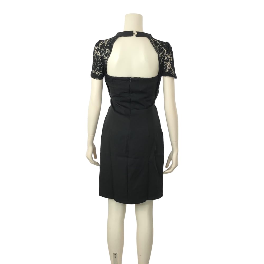 GRAXIA Cabaret Midi Perfect for Hostess and Short Keyhole Showing Off Sheer Size M Dress, Dress, Hostesses, Clubs, Lounges, Sleeves, Slit, Neck, Skin,