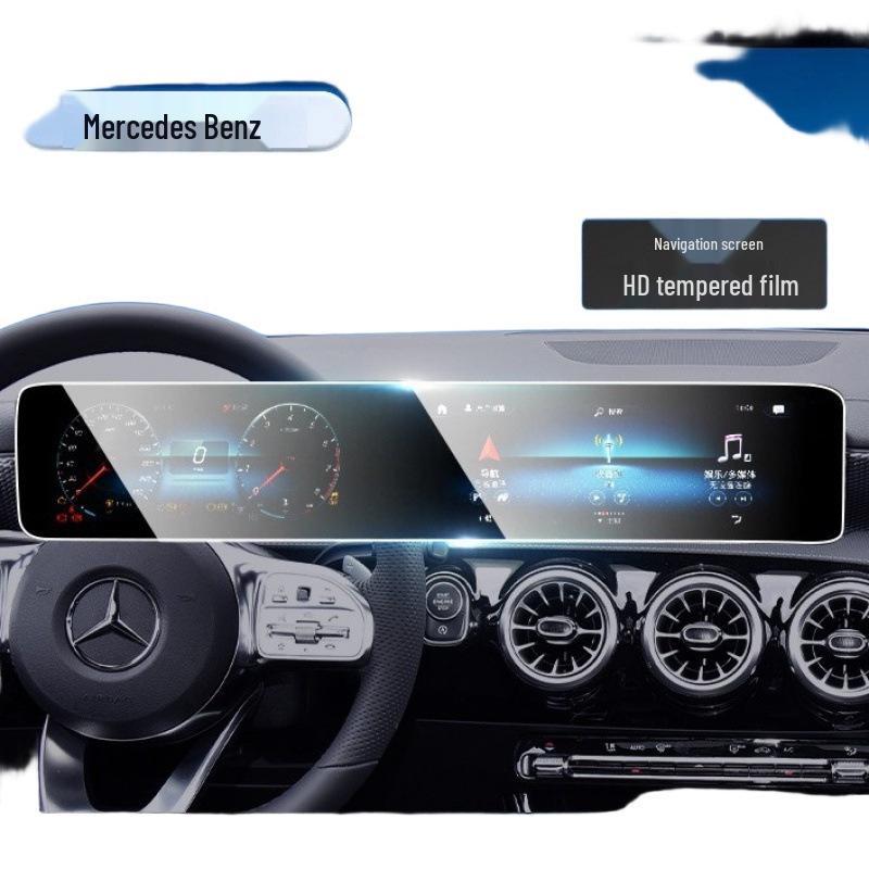 Compatible: Jetour Shanhai L7 Center Console Tempered Film Protection for Navigation Screen & Air Conditioning Panel. Fits 25 Models.