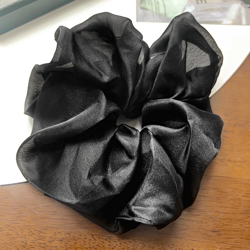 New Large-sized Fabric Hair Band and Hair AccessoryFeaturing Retro Floral and Diamond-encrusted Ponytail Hair Ties