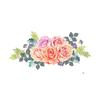 Trois Ratels Qcf4 aquarelle Bouquet fleur voiture autocollant vinyle Pvc décalcomanie pour maison chambre mur fenêtre porte réfrigérateur cuisine
