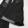Streetwear Y2k Schlagjeans Distressed 2000er Blumenmuster Hüftjeans Slim Denimhosen Koreanische Damen Hosen Retro Mom Jeans
