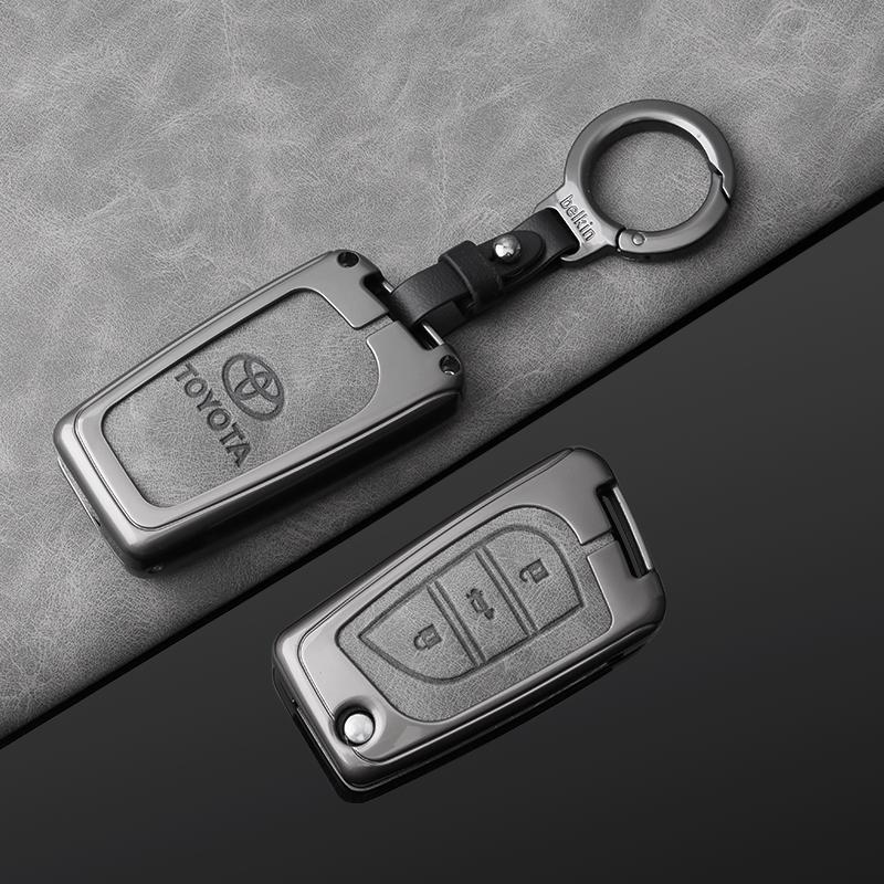For Toyota 2026 Hot Hub Caps Leather Car Remote Key Case Cover Accessories For Toyota Auris Corolla Reiz Avensis Verso Yaris Ayg