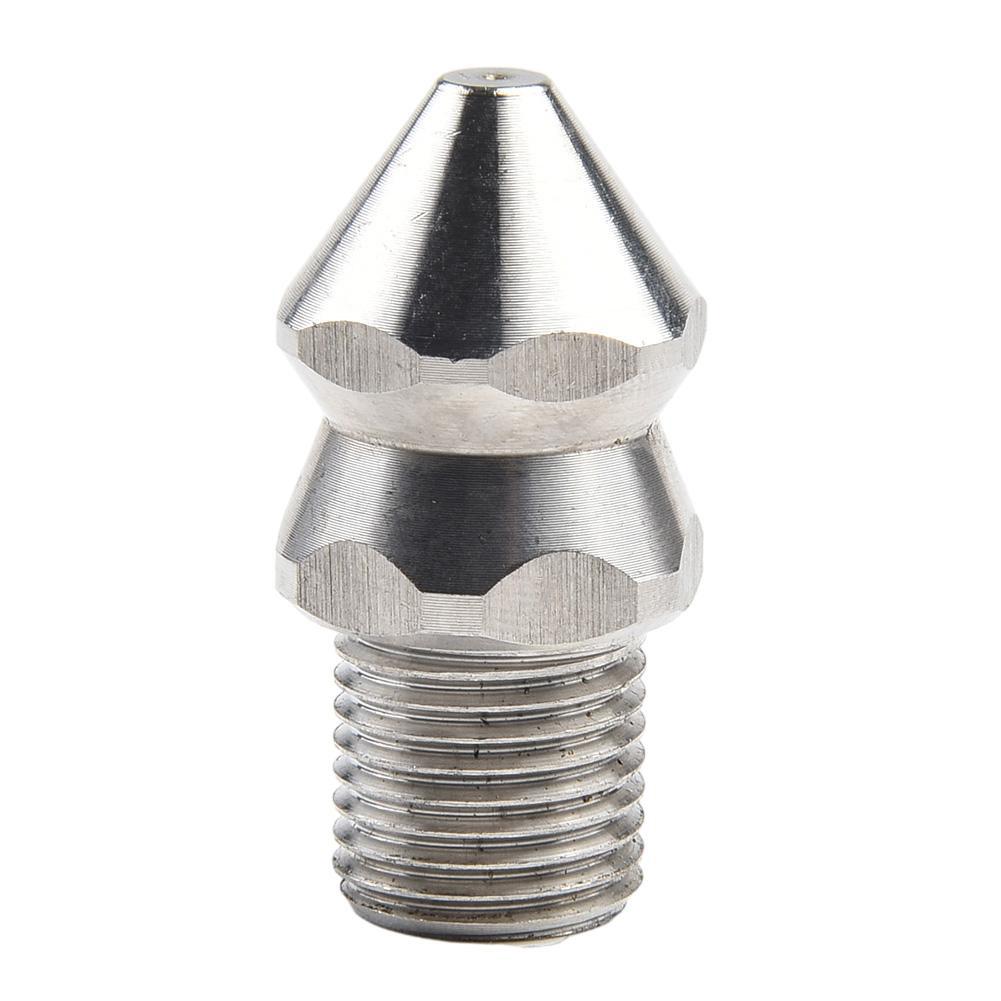 Easy Installation and Thread Compatibility Pressure Washer Drain Sewer Cleaning Jetter Nozzle 7 Jets Male 14inch