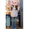 Fur collar hooded tooling cotton-padded jacket thickened small cotton-padded jacket women's autumn and winter 2024