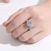 2CT 3CT 9MM Moissanite Silver Ring with Certificate S925 Jewelry Wedding Party Woman Gift