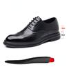 FashionFashion Platform Leather Business Men's Dress Shoes Spring Autumn Designer Soft-soled Increase Spring Autumn Brogues Shoes Male