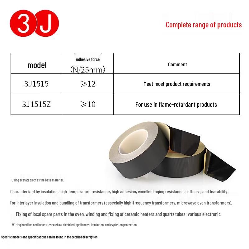3J Acetate Insulation Tape for Electronics and Wiring