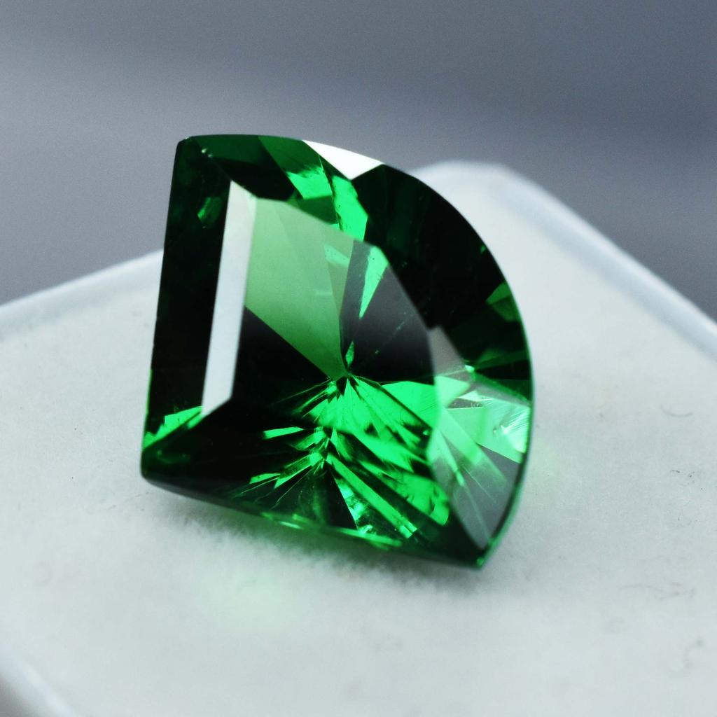 Green Garnet Fancy Cut 9.00 Ct Natural Loose Gemstone CERTIFIED Ring Size A-5771