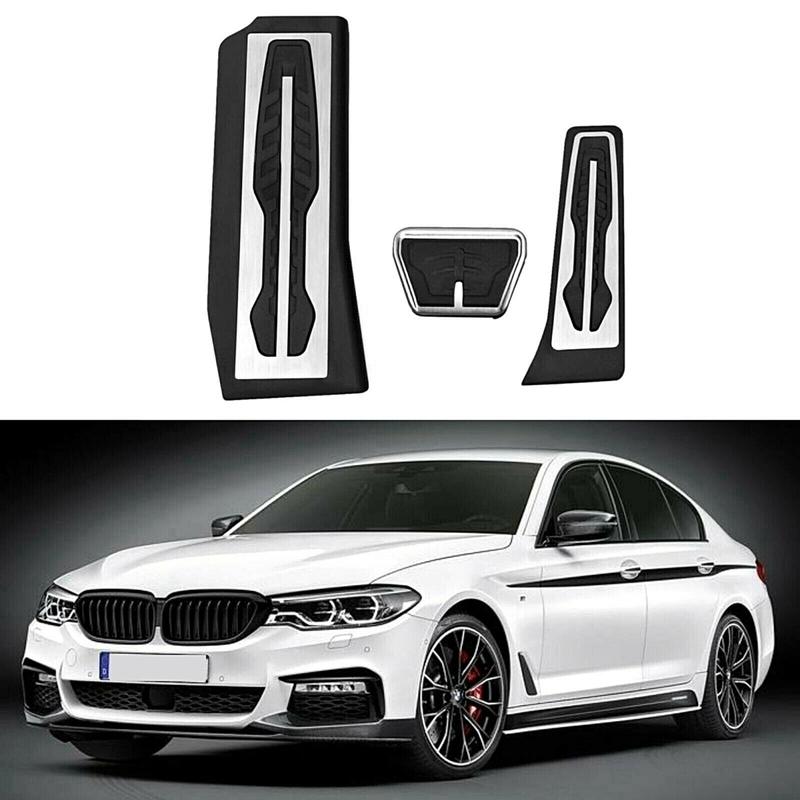 For BMW 5-Series G30 G31 2017 Stainless Steel Car Accelerator Pedal Brake Pedals Cover Rest Pedals