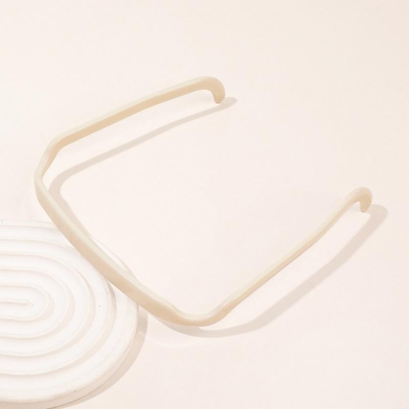 Solid Color Simple Square Shaped Headband Anti-Slip Invisible Girls Hair Hoops For Teenager Fixed Hairstyle Accessories Hair Rim