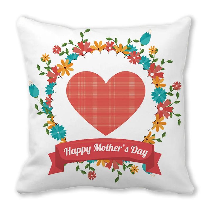 Love pattern cushion cover Happy Mother's Day Pillow Case Home Decorative Pillowcases Love Letter Throw Pillow cover 45x45cm