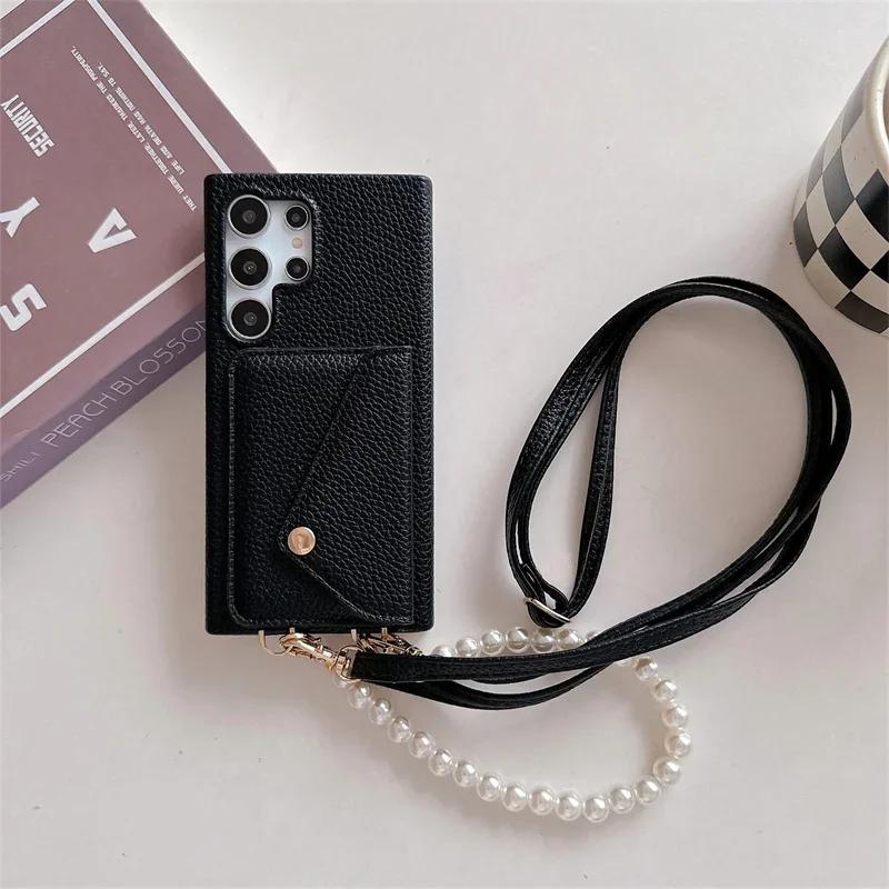 Crossbody Phone Case for Samsung Galaxy S23 FE S25 S24 S22 Ultra Plus A56 A36 A26 A16 A05 A05S A15 A25 A35 A55 A54 Wallet Cover