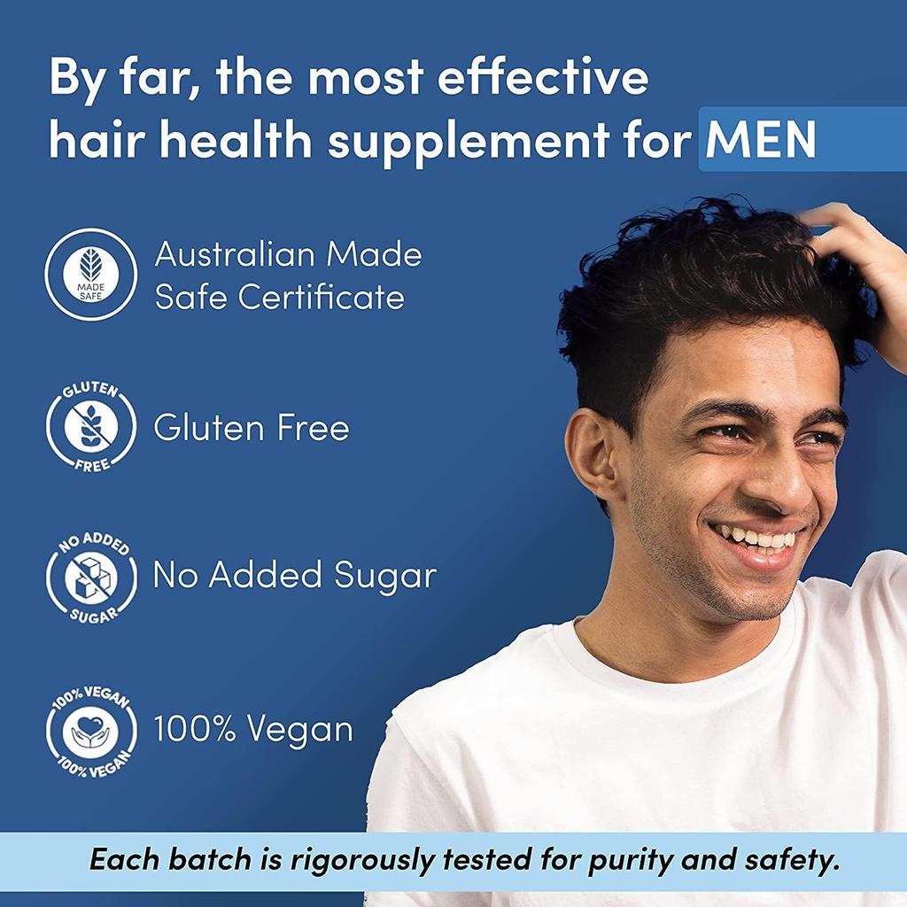 Man Matters Biotin Hair Gummies 60 Count No Added Sugar Vegetarian Chewables For Daily Hair Nutrition And Shine