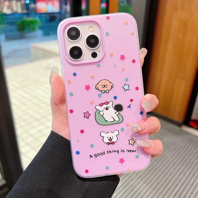 

Matte Frosted Skin Feel Casing PC+TPU 2in1 Cartoon Cute Patterned Printed Protective Cover Soft Back Case for iPhone 17 iPhone 17