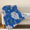 Floral Series Short Plush Flannel Fleece Blanket Soft, Warm, Breathable Home Blanket for Bedroom, Halloween & Christmas