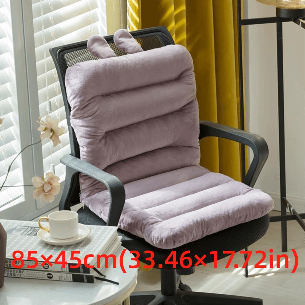 New Soft Desk Chair Cushion Winter Warm Velvet Seat Cushion Removable Thickened Back Support Cushion Office Computer Chairs