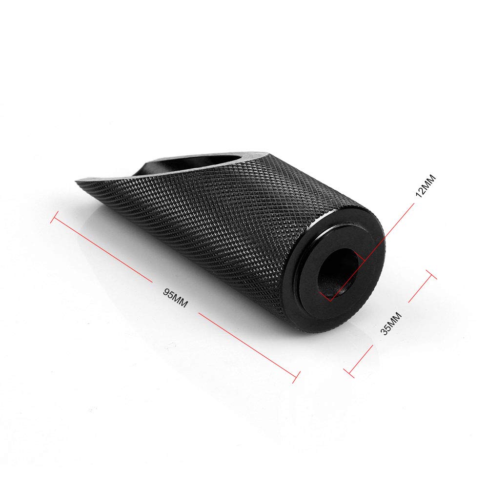 MUTEKI 2pcs Colorful Aluminum Motorcycle Back Step Motorcycle Foot Pegs for Honda Racquasie Swimmer Motor Accessories (Black)