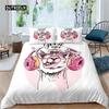 Cartoon Alpaca Duvet Cover Cute Bedding Collection Cartoon Llama Comforter Cover For Boys Girls Teens Animal Theme Bedroom Decor Green