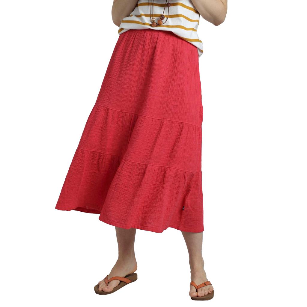 Weird Fish Dam Lathika Lager-på-lager Ekologisk Bomull Midi-kjol