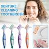 Double Sided Denture Toothbrush Plastic Cleaning Brush New Denture Brush  Orthodontic Care