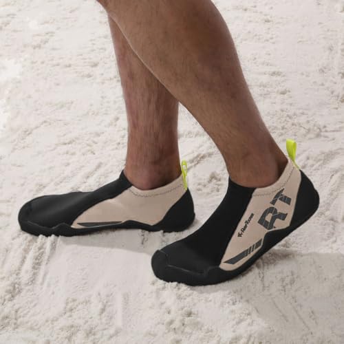 REEF TOURER Marine Shoes, Aqua Shoes, Water Shoes, Snorkeling Shoes, Boots, Unisex, Size 24cm, Black and Tan, RA0107