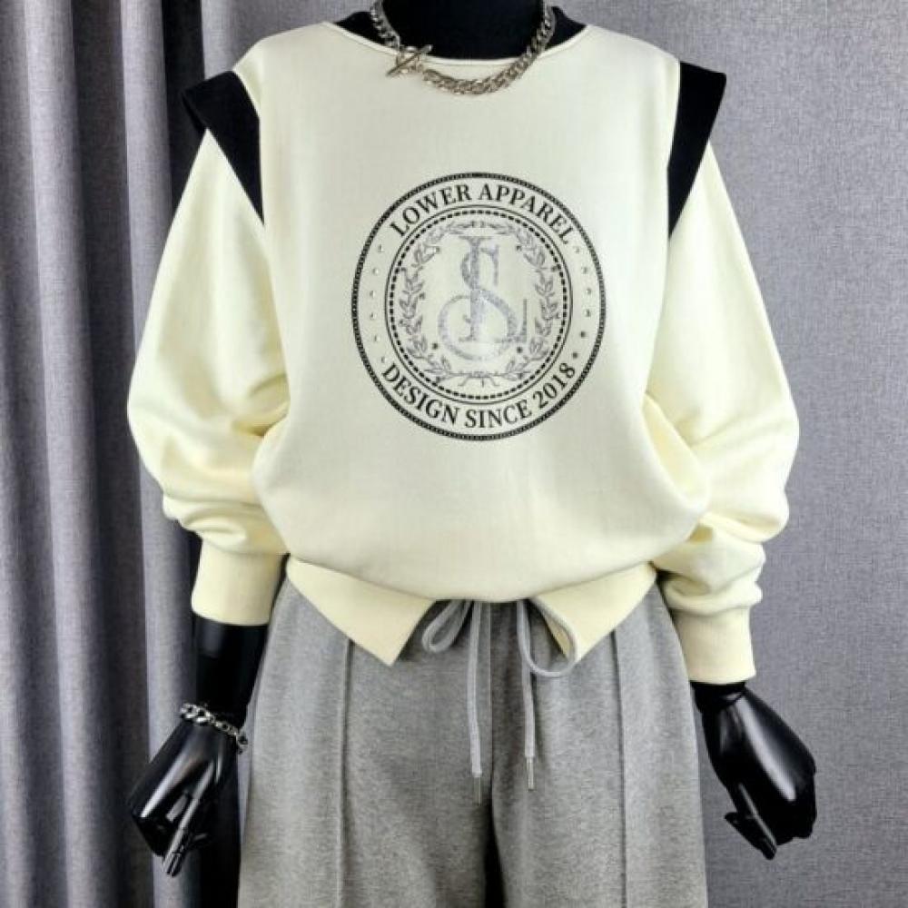 C S In The Room blaCk Label Lower letterIng CubiC Slit wIng Long Sleeve Sweat 3C