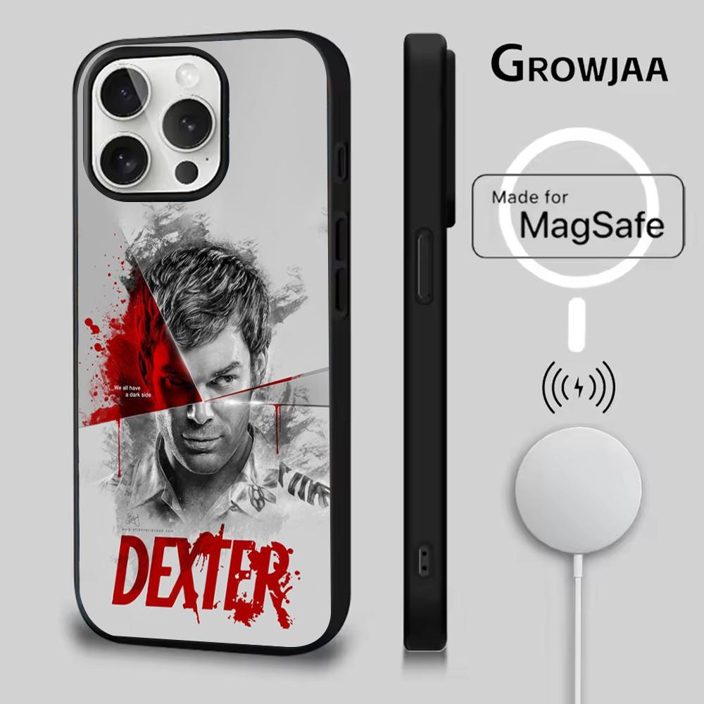 

D-Dexter Morgan Phone Case For iPhone 16e,16,15,14,13,12,11,Plus,Pro,Max,Mini Magsafe Magnetic Wireless Charging iPhone15promax