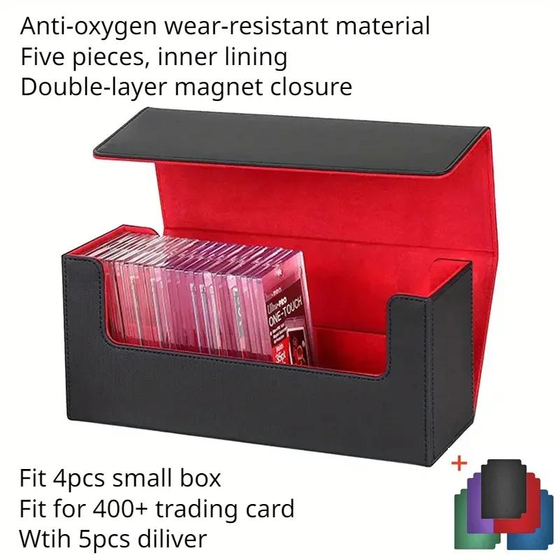 100+ Capacity Card Deck Box Trading Card Storage Box for Pokemon Magic YuGiOh Collectible Sport Cards Case Card Organizer